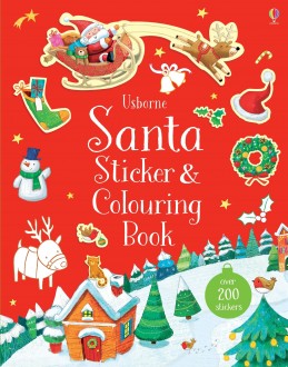 Christmas: Santa Stickers and Colouring Book